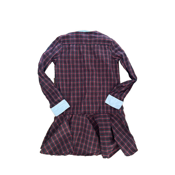 Polo Ralph Lauren Vintage Casual dress Wanita red plaid Size 14 A001819 - Picture 5 of 7